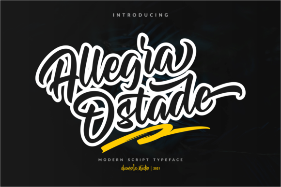 Allegra Ostade: A Modern Script Font for Elegant Branding Projects