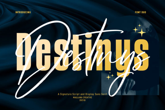 Destinys: A Graceful Script & Display Typeface for Editorial Design
