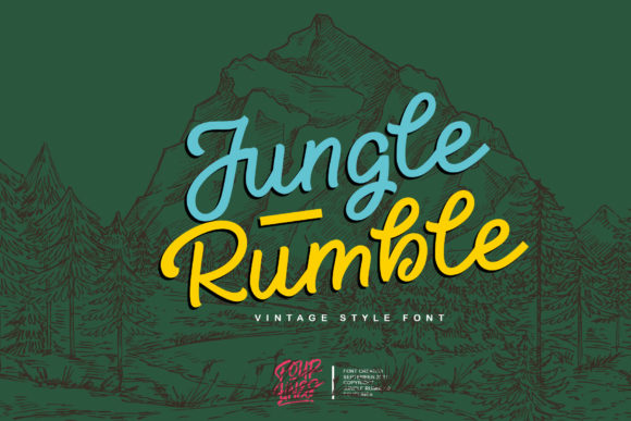 Jungle Rumble: A Vintage Script Font for Modern Brand Campaigns