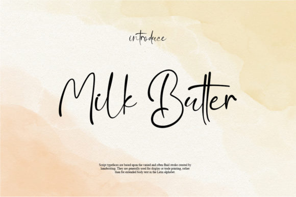 Milk Butter: A Handwritten Font for Editorial Design